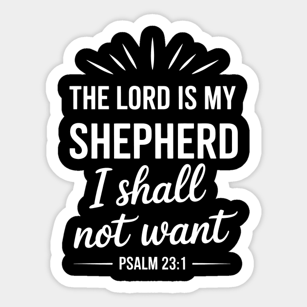 Psalm 23:1 Bible Verse Sticker by Rachel's Store 6